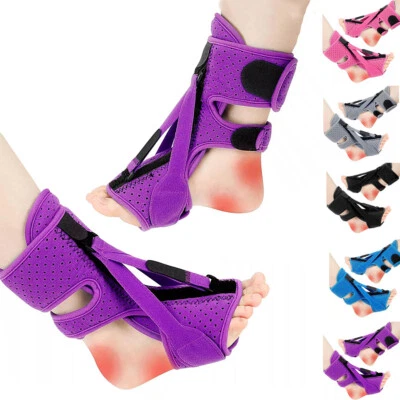 2 PIEZAS Fascitis Plantar Noche Férula Pie Caída Soporte Tobillo Talón Arco Dolor Soporte Foto 1 de 4