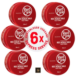 6x RedOne Gel Aqua Hair Wax Full Force Red Rot 150ml - Bild 1 von 8