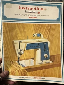Macchina da cucire a zig-zag Singer modello 638 touch and sew 1968 manuale istruzioni - Foto 1 di 4