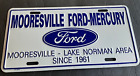 Mooresville Ford Mercury License Plate Booster dealership North Carolina