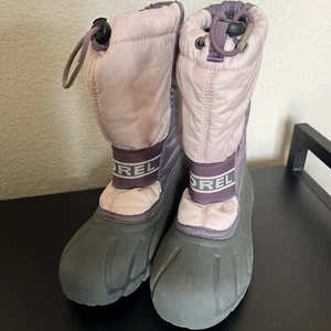 Sorel Girls Youth Size 1 Purple Pink Insulate Winter Snow Boot NY1799-635 - Picture 1 of 8