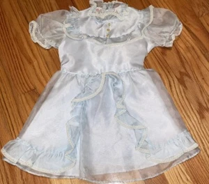 Vestido de fiesta elegante vintage para niñas con volantes hecho en unión talla 5 azul pastel - Imagen 1 de 4