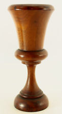 = 1830's-1840's Mahogany Treenware Goblet Tall Stemware Cup, Exceptional Patina