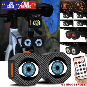 LED Devil Eyes Light Dynamic 3D Lens For Motorcycle Bike Rear Light APP Control - Bild 1 von 25
