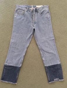 Rag and Bone Women's Jeans Straight Fit High Rise Stretchy Denim Cropped Length - Picture 1 of 4