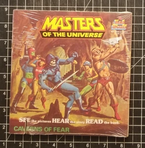 *Sealed* MASTERS OF THE UNIVERSE Caverns Of Fear 7" & BOOK 1984 UNOPENED He-Man - Imagen 1 de 3