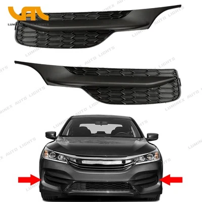 For Honda Accord 2016-2017 Front Fog Light Lamp Cover Bezel Black Left and Right Foto 1 de 4