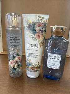 Bath And Body Works Crema Corporal Vestida en Blanco, Fragancia Más y Jabón Corporal - Imagen 1 de 3