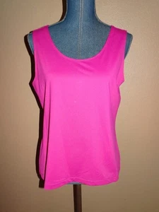 Chico's Stunning Pink Microfeel Timeless Basic Knit Tank Top Size 2 (L) - Picture 1 of 4