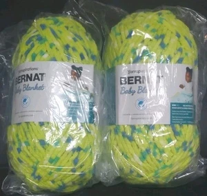 Yarnspirations Bernat Baby Blanket Yarn Super Bulky ZING DOT (2) Skeins 220 yds - Picture 1 of 5