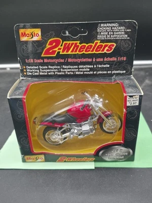 Nuevo Vintage Maisto 1:18 Die Cast 2 Ruedas Moto BMW R1100R Rojo Moto  Foto 1 de 2