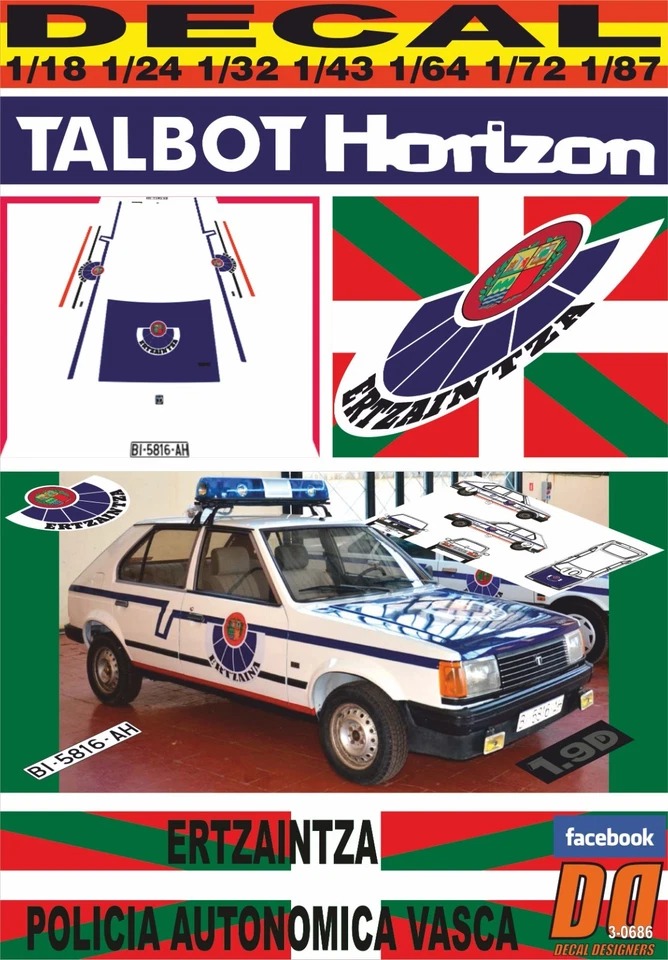 DECAL TALBOT HORIZON 1.9 D ERTZAINTZA (09) - Image 1 of 1
