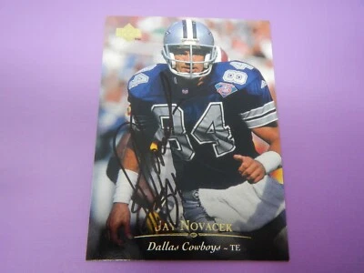 1995 Upper Deck Football Jay Novacek #172 Auto - Image 1 of 4