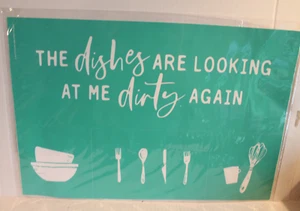 Chalk Couture Transfer Dirty Dishes Kitchen Stencil "Dishes are Looking Dirty" - Picture 1 of 1