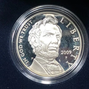 2009-P Abraham Lincoln Commemorative Proof Silver Dollar - Picture 1 of 4