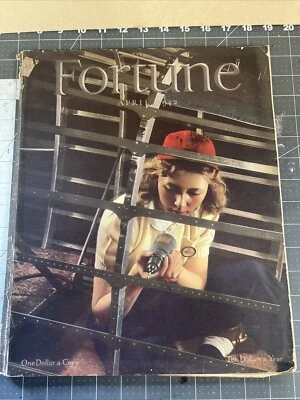 Fortune Magazine April 1942 WWII Rosie Riveter Aircraft Factory War Issue Foto 1 de 4