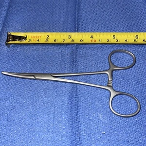 Jarit 107-121 Surgical 1.9mm Curved Serrated Artery Crile Forceps 5-5/8" - Picture 1 of 4