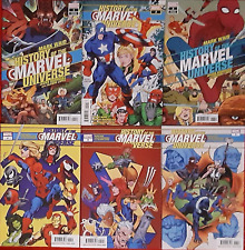 HISTORY OF THE MARVEL UNIVERSE COMPLETE COMIC SET #1-6  MARVEL  2019  NICE!!!