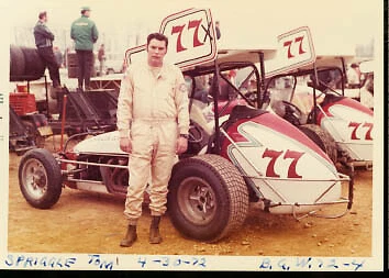 TOM SPRIGGLE #77 SPRINT CAR-AUTO RACING PHOTO-1972 - Image 1 of 1