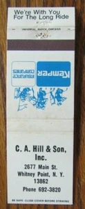 US CABALLERY SOLDIER MATCHCOVER: SEGURO KEMPER (WHITNEY POINT, NUEVA YORK) -E21 - Imagen 1 de 1