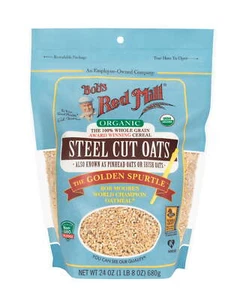 Bob's Red Mill Organic Steel Cut Oats 24 oz Pkg,Organic, Non-GMO - Picture 1 of 6