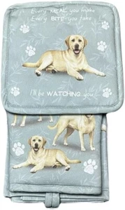 Yellow Labrador 3-Piece Kitchen Set - Oven Mitt, Pot Holder & Kitchen Towel Set - Picture 1 of 1
