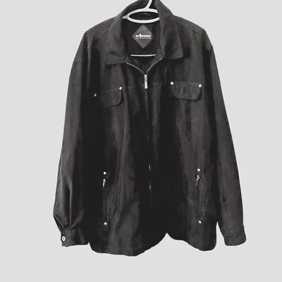 Roundtree and York Outdoors Black Ultra Suede Full zip Casual Jacket 3XT - Image 1 of 4