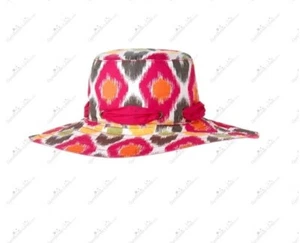 Gymboree Girls Sz L 8 and up Batik Summer Pink Print Banded Sunhat Hat NWT - Picture 1 of 2