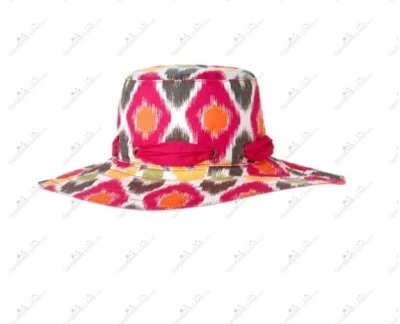 Gymboree Girls Sz L 8 and up Batik Summer Pink Print Banded Sunhat Hat NWT - Image 1 of 2
