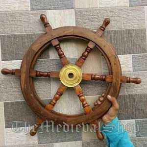 Ancre laiton 18" nautique marron bateau volant bateau décoration maison cadeau - Foto 1 di 2