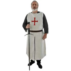 Templar Surcoat Middle Ages Costume Sleeveless Tunic Surcoat Men Cosplay LARP - Picture 1 of 1