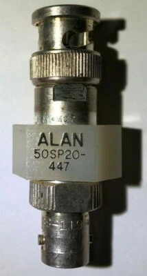 BNC Coaxial Fixed Attenuator BNC-J 50SP20-447 NSN 5985-00-572-7428 - Image 1 of 4