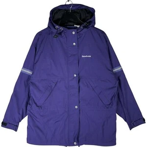 Vintage Reebok 3M Striped Hooded Parka Jacket Mens Medium - Picture 1 of 7