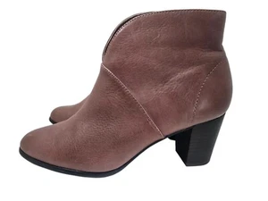 supersoft diana ferrari dark rose pink leather christina zip ankle boots 8 c - Picture 1 of 24