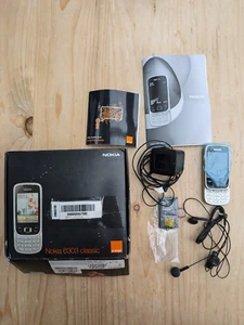 New Nokia 6303 classic Silver Mobile Phone Sim Free/Orange - Picture 1 of 3