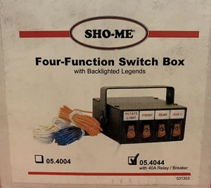 SHO-ME Four-Function Switch Box -  Model 05.4044 with 40A Relay/Breaker - NEW - Picture 1 of 2