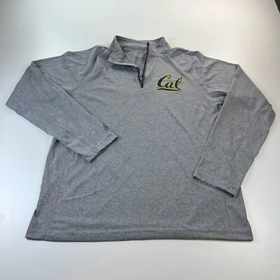 California Golden Bears 1/4 Zip Pullover Shirt Mens Large Gray Lightweight NCAA - Image 1 of 4