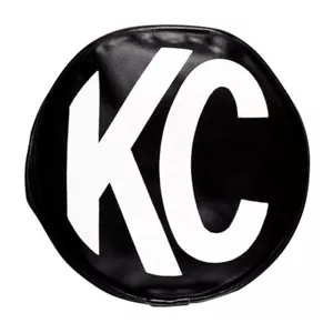 KC Hilites Round Lamp/Light/Spot Light Cover - 5 Inch Black/White - Vinyl - Pair - Picture 1 of 1
