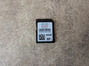 CISCO 16-100386-01 64GB SD FLASH MEMORY CARD SDSDAE-064G-1228 i5-4(3) - Picture 1 of 7