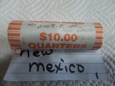 2008 P New Mexico  State quarter roll mint roll - Image 1 of 3