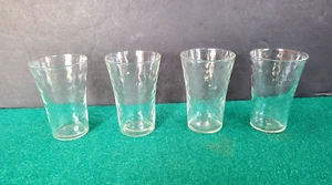 Vintage Set Of 4- Optic Coin Design Juice Glasses 3" Tall - Excellent Condition - Picture 1 of 6