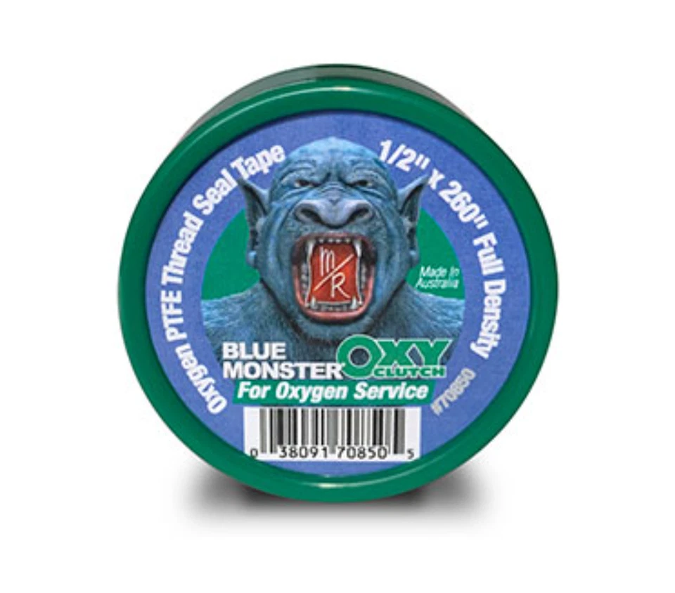 Blue Monster 70850 Blue Monster® OXY-CLUTCH Green Oxygen PTFE Sealing Tape, 1/2"