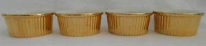 HALL GOLDEN GLO Souffle Dish Set of 4 Ribbed 839 Baking 3 1/4" Vintage Ramekins - Picture 1 of 8