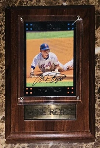 Jose Reyes Autographed New York Mets Topps MLB Card Mounted On Wood Plaque - Picture 1 of 2