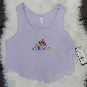 Adidas Pride Tech Crop Top Shirt Racerback Tank Top Medium lila Regenbogen  - Bild 1 von 11