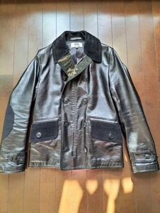 Eye Junya Watanabe Man Leather Jacket Blouson Cowhide/Blk/Plain/Wr-J901  352 XS - Picture 1 of 9