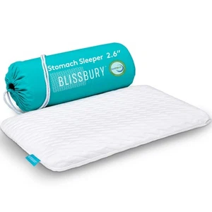 Stomach Sleeping Pillow - Flat Pillows for Sleeping | Thin Memory Foam Pillow... - Picture 1 of 8