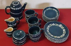 Kaffeeservice Porzellan 22 teilig Gmundner Keramik Blumendekor Handmalerei. - Bild 1 von 7