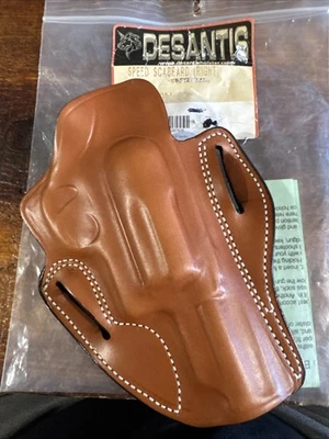 DeSantis Speed Scabbard Right Hand Leather S&W Governor Taurus Judge Brown - Image 1 of 4