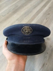 Society Brand Co US Air Force Service Kappe Mütze Herren Größe 7 3/8 MIL-C Wolle blau - Bild 1 von 14